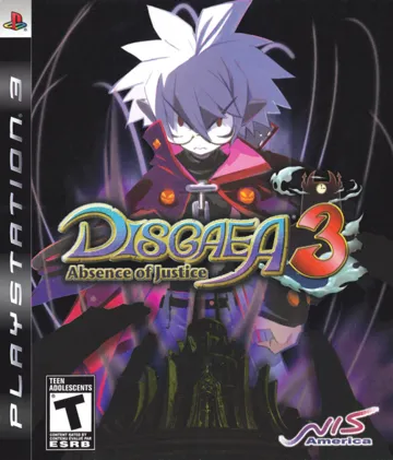 Disgaea 3 - Absence of Justice (USA) (v2.30) (Disc) (Update) box cover front